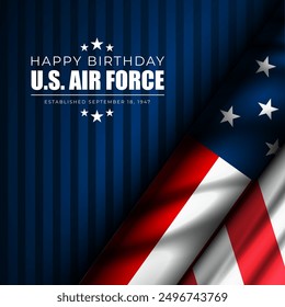 US Air Force Birthday September 18th Background Vector Illustration