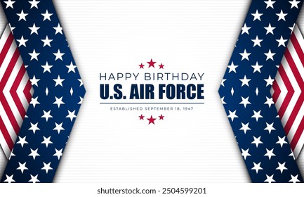 ILUSTRACIÓN VECTORIAL de antecedentes del cumpleaños de la Fuerza Aérea de Estados Unidos el 18 de septiembre