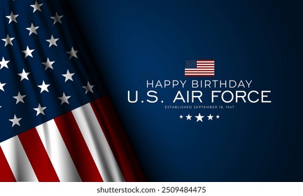 US Air Force Geburtstag 18. September Hintergrund Vektorgrafik