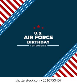 US air force birthday, september 18. suitable for banner, poster, greeting card and social media post.