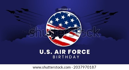 US Air Force Birthday. September 18. Vector illustration