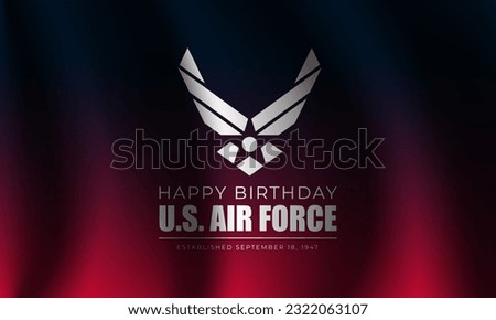 US Air Force Birthday September 18th Background Vector Illustration