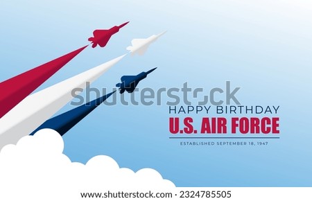 US Air Force Birthday September 18th Background vector Illustration