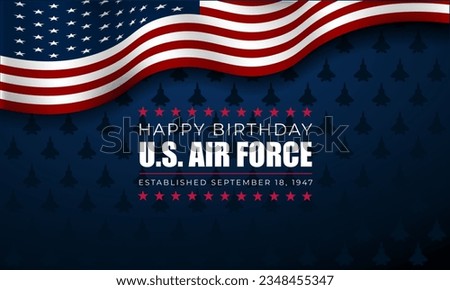 US Air Force Birthday September 18th Background Vector Illustration