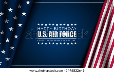 US Air Force Birthday September 18th Background Vector Illustration