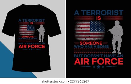 US Air Force Military Vector Tshirt Design  