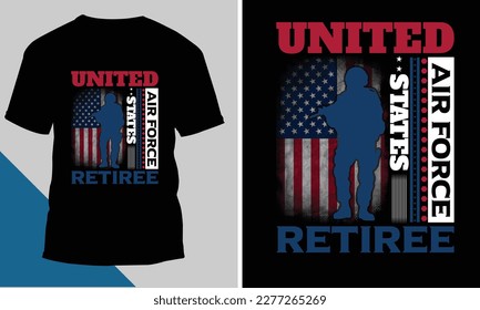 US Air Force Military Vector Tshirt Design  