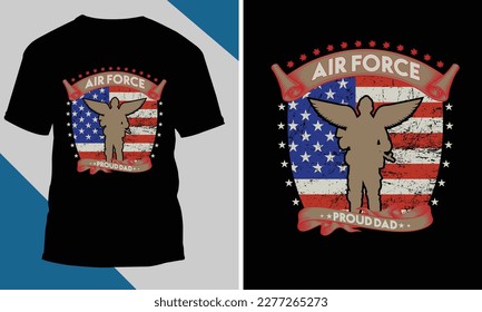 US Air Force Military Vector Tshirt Design  