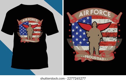 US Air Force Military Vector Tshirt Design  