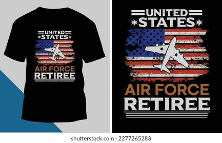 US Air Force Military Vector Tshirt Design  