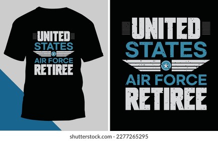 Diseño de camisetas para vectores militares de la Fuerza Aérea de Estados Unidos  