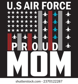 u.s air force proud mom with patches for t-shirts and other uses