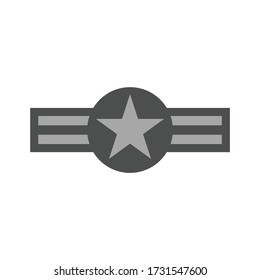 US air force roundel. Military symbol. Vector Illustration