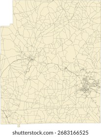 US Alabama State Coffee County Census Block Vector Map 2020