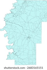 US Alabama State Hale County Census Block Vector Map 2020