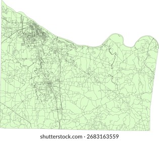 US Alabama State Morgan County Census Block Vector Map 2020