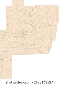 US Alabama State Perry County Census Block Vektor Karte 2020