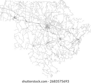 US Alabama State Walker County Roads