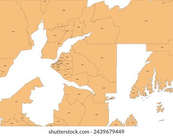 US Alaska State Municipality of Anchorage Mapa con códigos postales