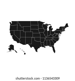 US America map. vector eps 08.