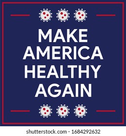  US America Poster Banner Concept Design Related With Corona Virus Pandemic