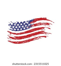 US American waving flag. USA wave flag Clipart American flag Cricut Procreate vector