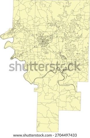 US Arkansas State Baxter County Vector Census Block 2020 vector Tabulation (Census) Block