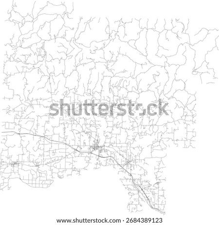 US Arkansas State Johnson County Roads