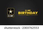 U.S. Army Birthday June 14 Background Vector Illustration