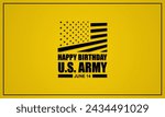 U.S. Army Birthday June 14 Background Vector Illustration