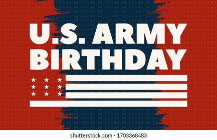 U.S. Army Birthday June 14. Military background. Design with patriotic stars. Poster, card, banner, background design. EPS 10.