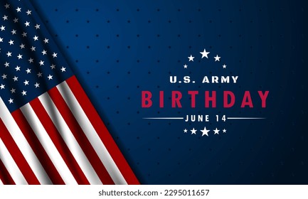 U.S. Army Birthday June 14 Background Vector Illustration