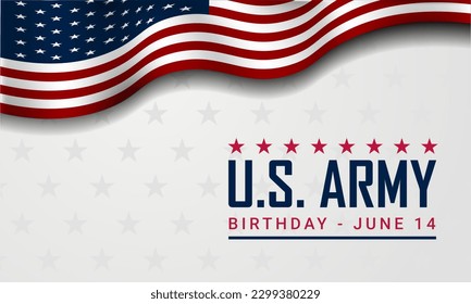 U.S. Army Birthday June 14 Background Vector Illustration