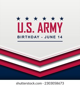 U.S. Army Birthday June 14 Background Vector Illustration