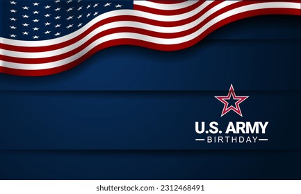 U.S. Army Birthday June 14 Background Vector Illustration