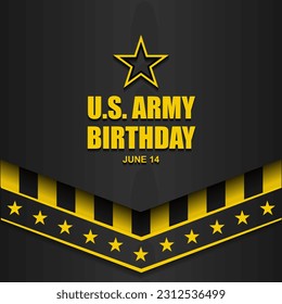 Ilustración de vectores de fondo del cumpleaños del ejército de Estados Unidos el 14 de junio