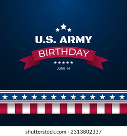 U.S. Army Birthday June 14 Background Vector Illustration