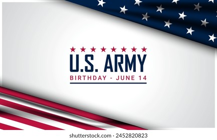 U.S. Army Birthday June 14 Background Vector Illustration