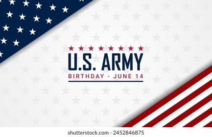 U.S. Army Birthday June 14 Background Vector Illustration