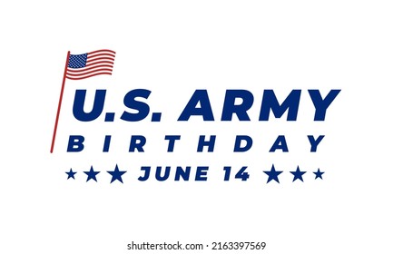 U.S. Army Birthday Vector Illustration With Flag And Star