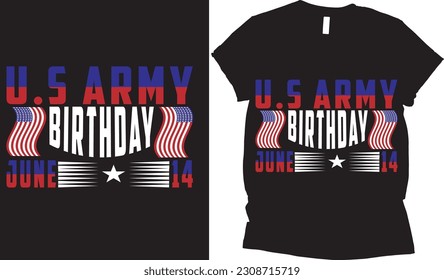 u.s army birthday.flag.t shirt design.us.states.