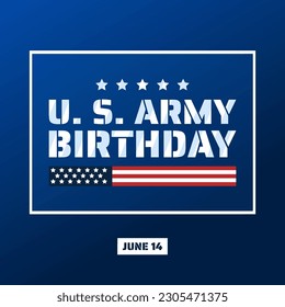 Cumpleaños del Ejército de Estados Unidos. Concepto de vacaciones