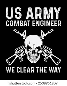 Us army combat engineer Vector illustration design for fashion graphics, t shirt prints.
