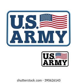 US Army. Emblem For Military Of America. Flag Of United States