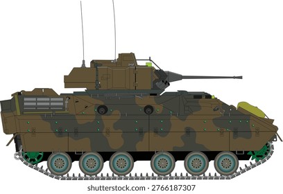 US Army M2 Bradley Armored Infantry Vehicle Illustration
