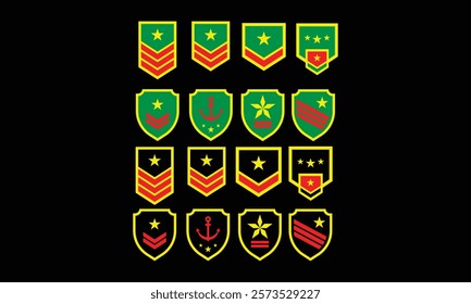 Us army rank Vector bundle, Clipart, Silhouette, Vector, icons, illustration, design.