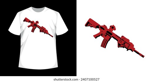 US Army Riffle Vector abstract t-shirt design