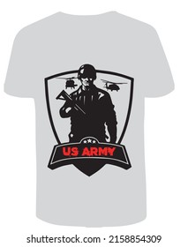 Us Army T Shirt Design Vector and Illustrator. free eps