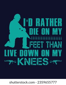 US. Army T shirt Design- Proud Soldier Of The US Military Vector