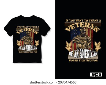 US Army T-Shirt Design. Veterans Day. Military T-Shirt Design